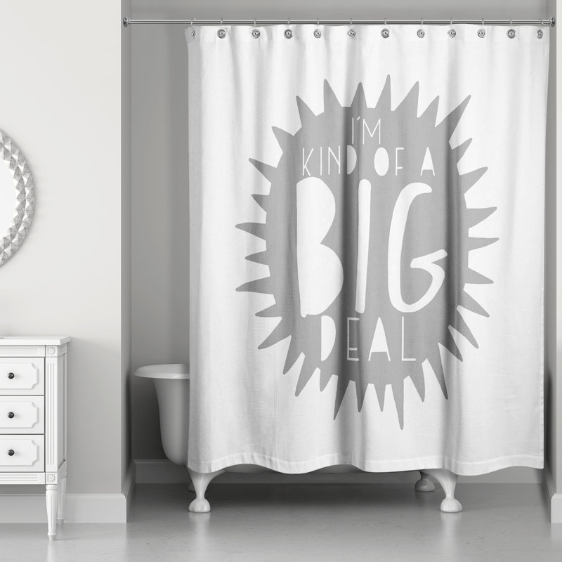 Rideau de douche simple Haderslev, Gris