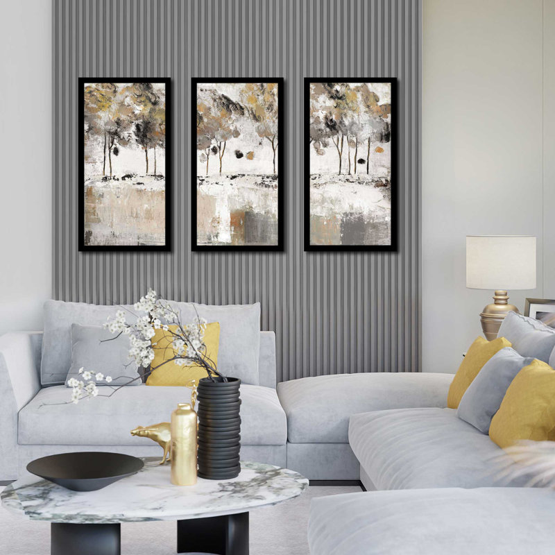 " Tree Panorama " 3 - Pieces, 33.5" H x 52.5" W x 1" D