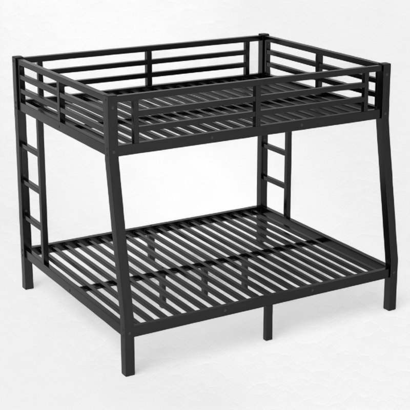 Metal Bunk Bed, Full XL Over Queen
