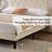 Queen Platform Bed Frame with Velvet Upholstered Headboard and Wooden Slats Support, Mattress Foundation/No Box Spring Needed-962680627-950660878