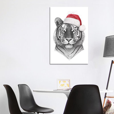 Christmas Tiger by Valeriya Korenkova - Wrapped Canvas Gallery-Wrapped Canvas Giclée