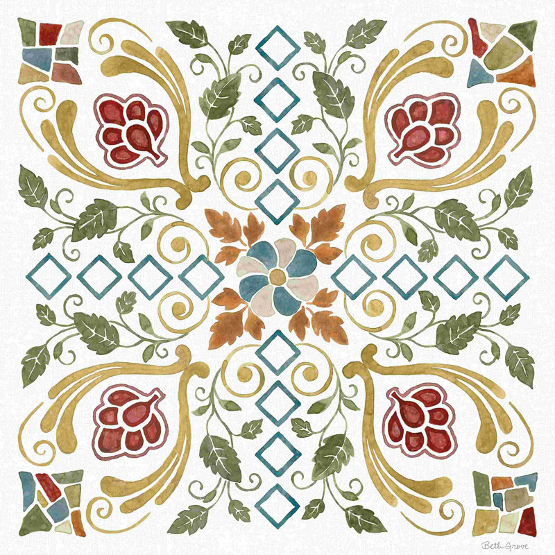 Motif méditerranéen V, H 36 po x l 36 po