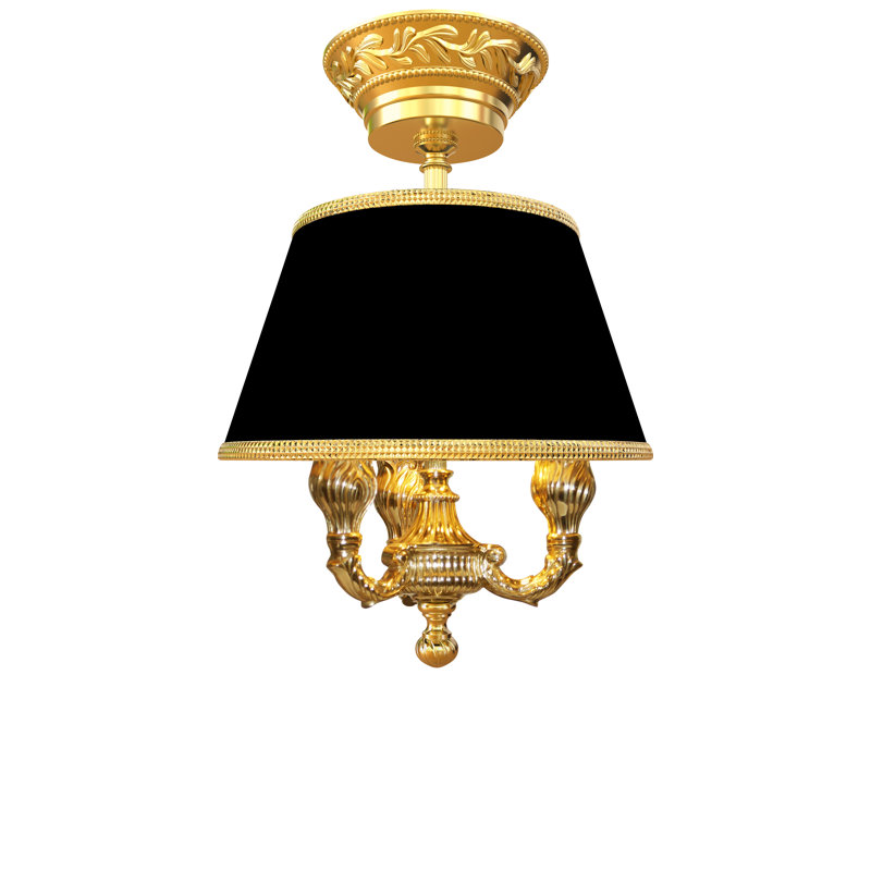 Fiore LED Semi Flush Mount, Bright Gold