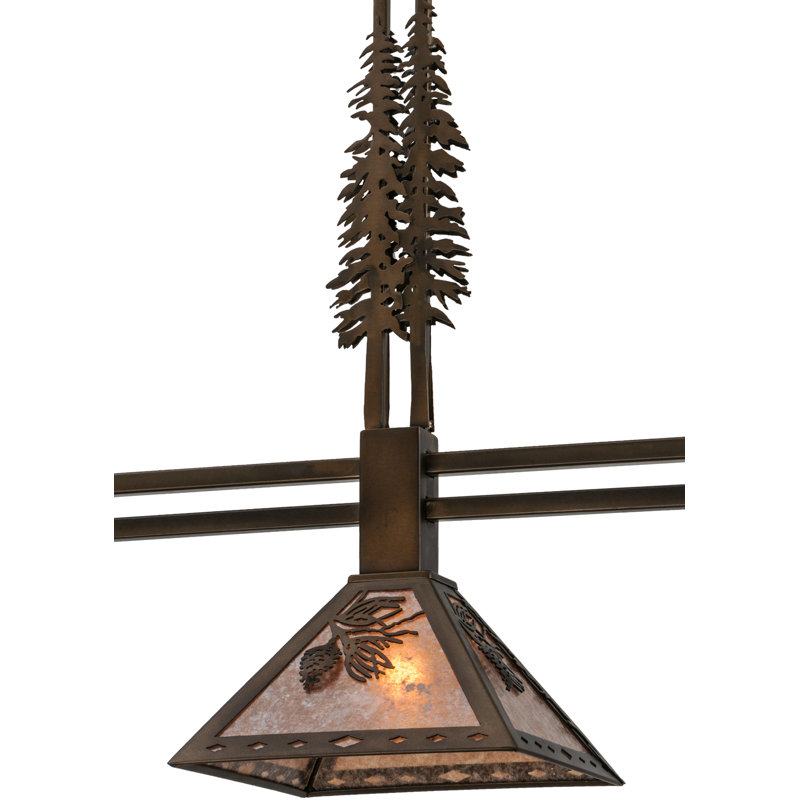 Luminaire suspendu linéaire à 3 lumières pour table de billard Winter Pine