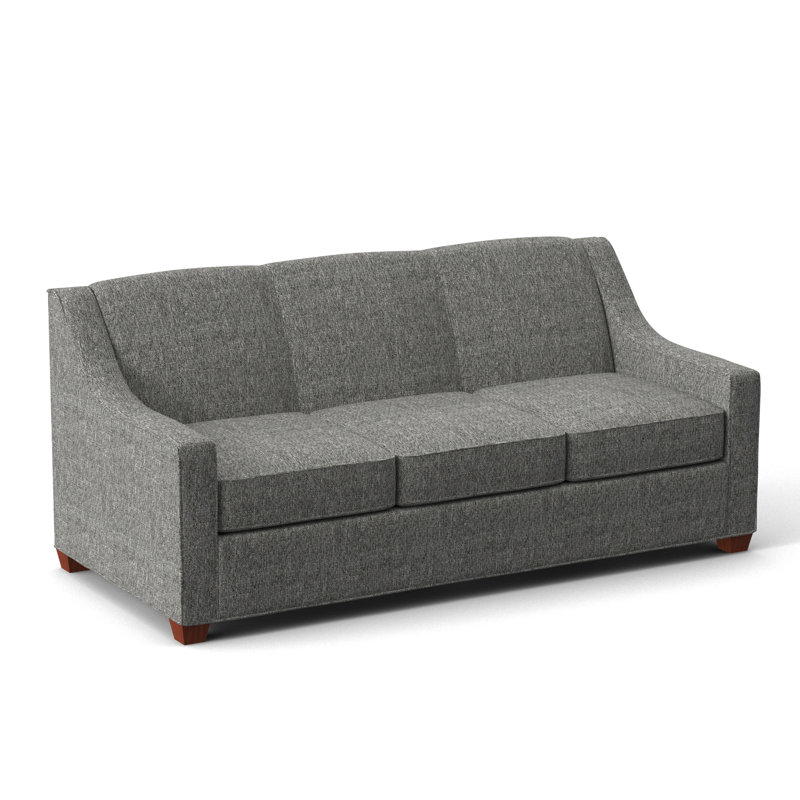 Phillips Square Arm Sofa with Reversible Cushions, Connelly Dove, BM Cherry, 34.5" H x 76" W x 36" D