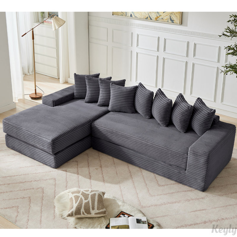 Canapé-lit convertible Oversize, Gris foncé