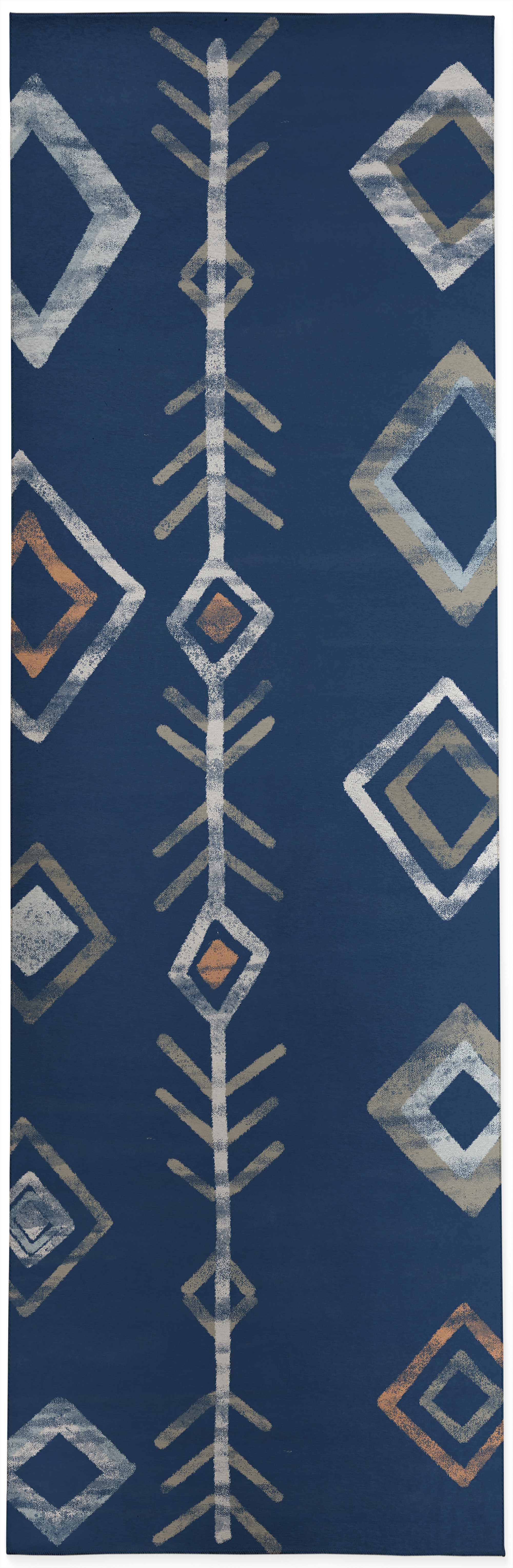 Geometric Machine Woven Cotton/Polyester Area Rug in Blue Foundry Select Rug Size: Rectangle 6'5 x 9'5