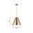 Camariae 1-Light Dimmable Steel Cone Pendant with Adjustable Height-325566582-325566580