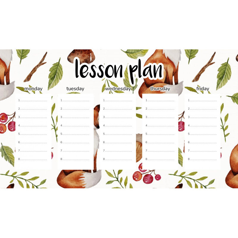 Magnetic Lesson Plan Mushrooms and Foxes