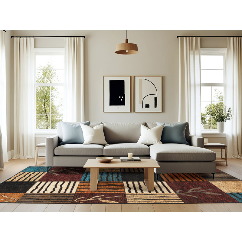 Tapis abstrait moderne 4220, Rectangle 6 pi x 9 pi