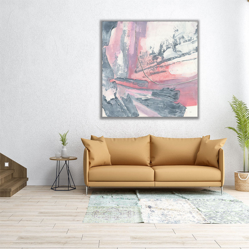 «Whitewashed Blush I», reproduction d'art sur toile, H 20 po x l 20 po