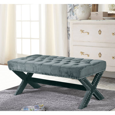 Banc en velours capitonné Lovell