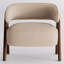 Chaise d'appoint moderne avec dossier courbé et pieds en bois massif-1342845783