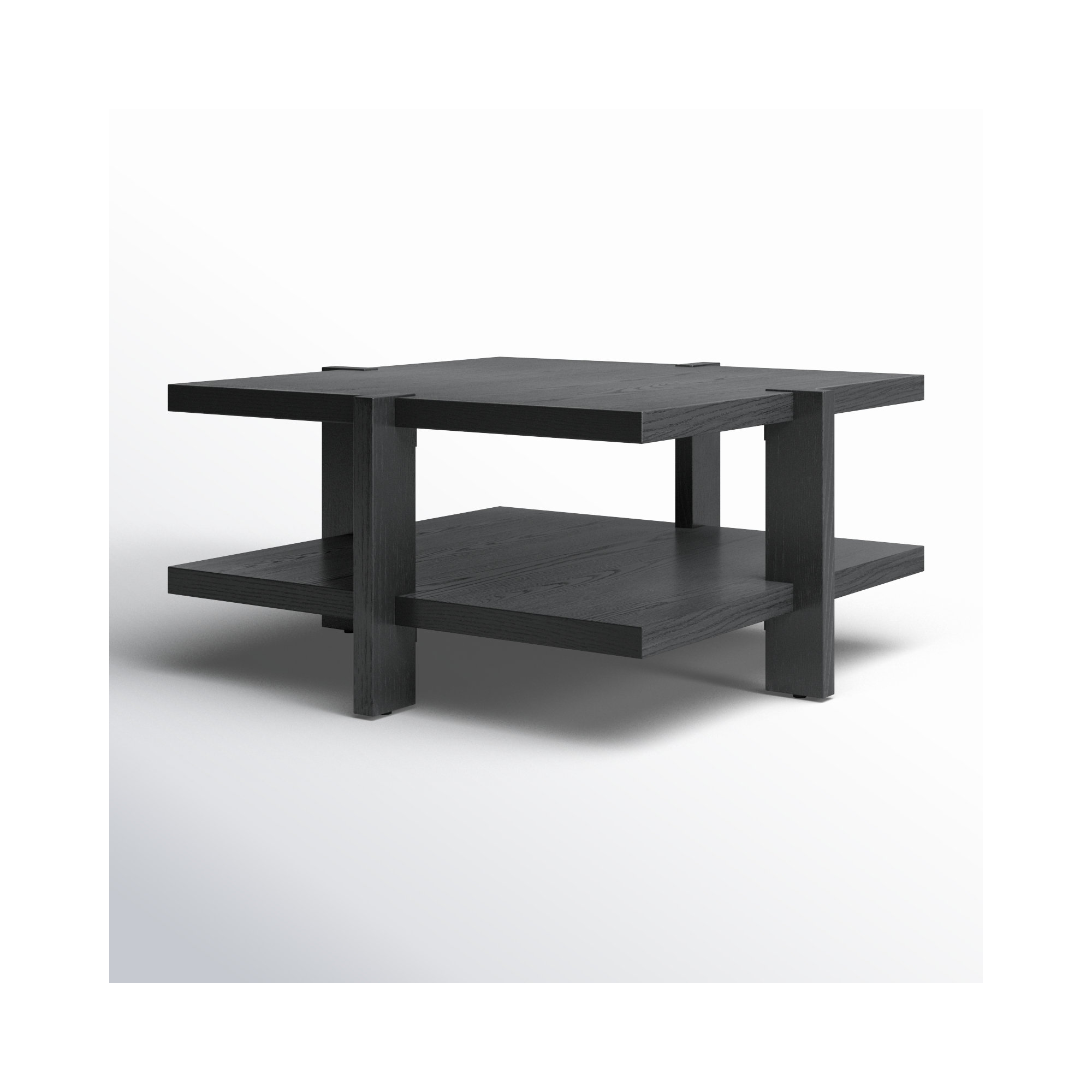 Provo Square Manufactured Wood Veneer Coffee Table, Black