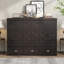 Grand lit escamotable grand avec grands tiroirs et USB, espresso brossé-837387046