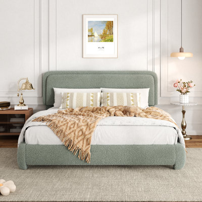 Base de lit tapissier avec tête de lit Haden