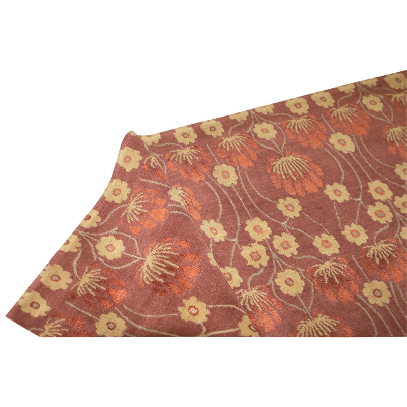 Hand Knotted Area Rug in Red