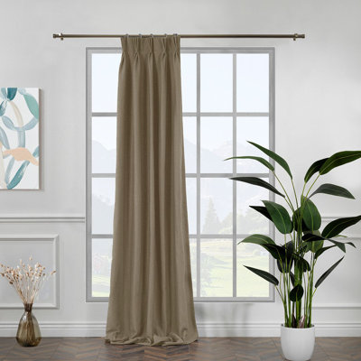 Extra Long & Extra Wide Polyester Decorative Curtain Pinch Pleat Single Panel