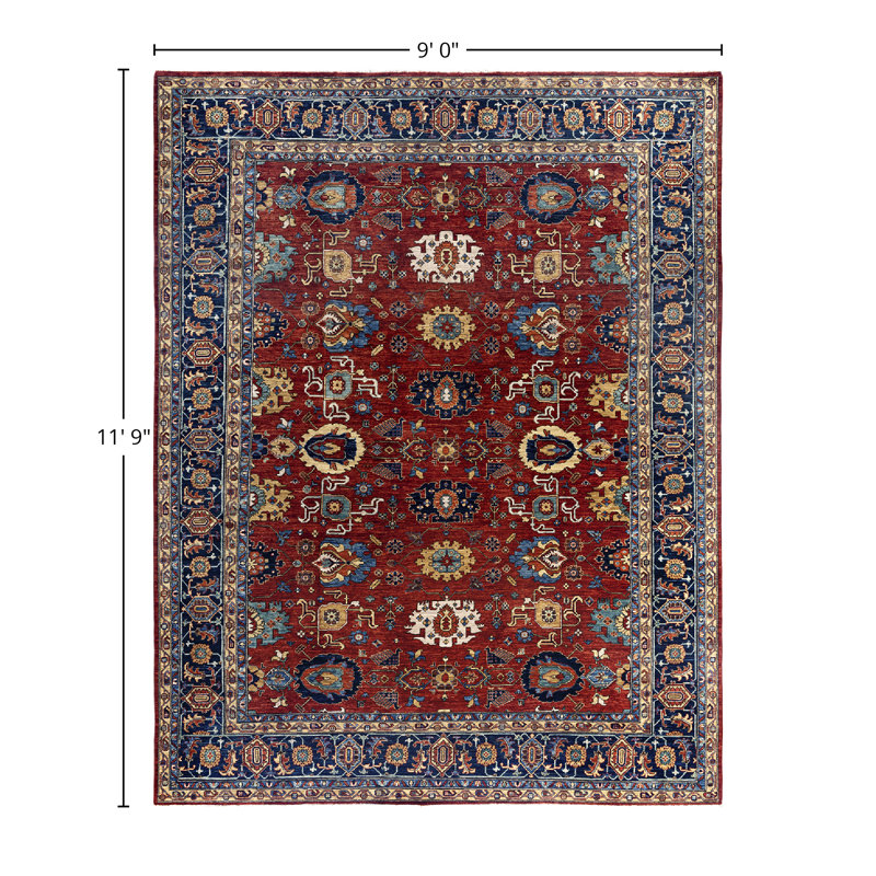 Serapi One-of-a-Kind Rectangle 9'x 11'9" Hand Knotted Area Rug