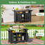 Kitchen Cart With Big Storage Cabinet, Movable Outdoor Dining Cart -998219978