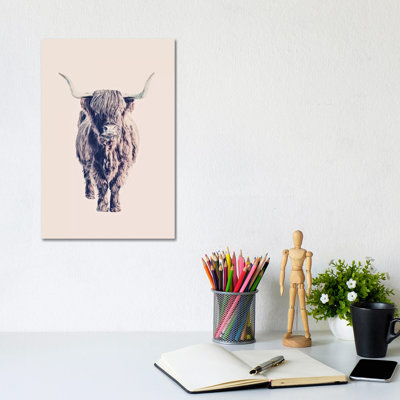 Highland Cattle Colin Rose by Monika Strigel - Wrapped Canvas Print
