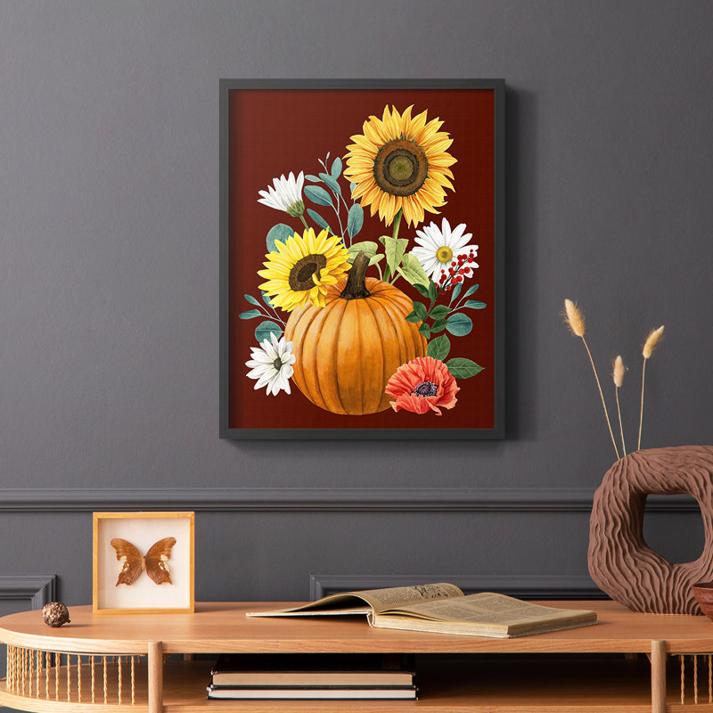 «Beautiful Fall I», reproduction encadrée - bois massif, H 14 po x l 11 po, Noir