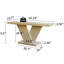 Table d'entrée de 66 po de style moderne Mid-Century, placage en bois massif, délavé en chêne étroit, structure triangulaire, stabilité supérieure, conception artistique, installation rapide et facile, assemblage élevé,