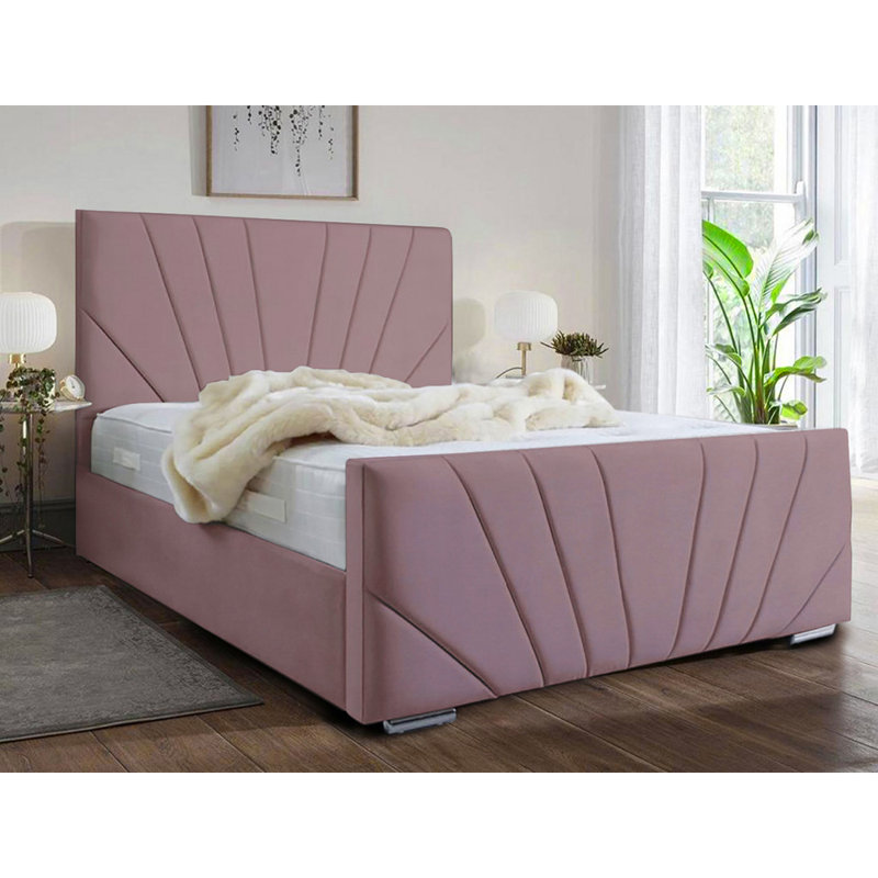 Ebenezer Upholstered Bed Frame, Single (3'), Lilac