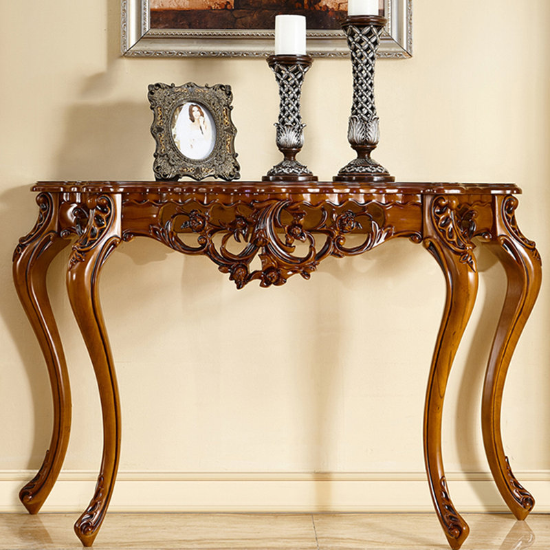 Console en bois massif de style européen