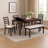 Wogy Dining Bench, Off White Fabric, Brown Wood Legs, 46 Inch