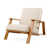 Beige Polyester Cushion/Teak Frame