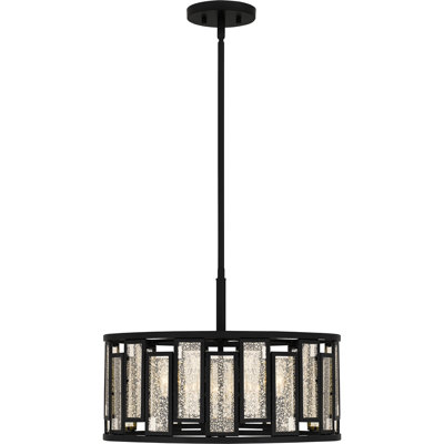 Luminaire suspendu tambour simple 4 lumières
