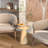 13.6'' Round End Table,side Table With Fluted Pedestal Base-1110293160