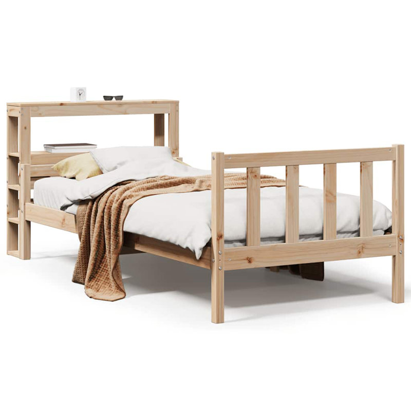 Bed Frame Without Mattress Single Solid Wood Pine