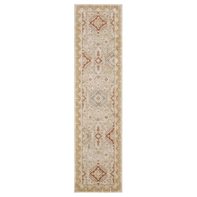 Windermere Karastan Ravenglass Low Pile Stain and Fade Resistant Polyester Indoor Area Rug in Cream