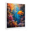 Orange, bleu, corail, poisson rouge, Marvel - art mural de mur de corail, salon-1717087450-1745399057