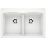 Diamond SILGRANIT 33" L x 22" W Double Bowl Drop-In/Undermount Kitchen Sink
