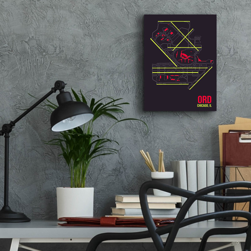 Art mural en verre acrylique, ORD, H 16 po x l 12 po