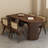 Brown Half-Round Solid Dining Table For Dining Room/Kitchen-231663016