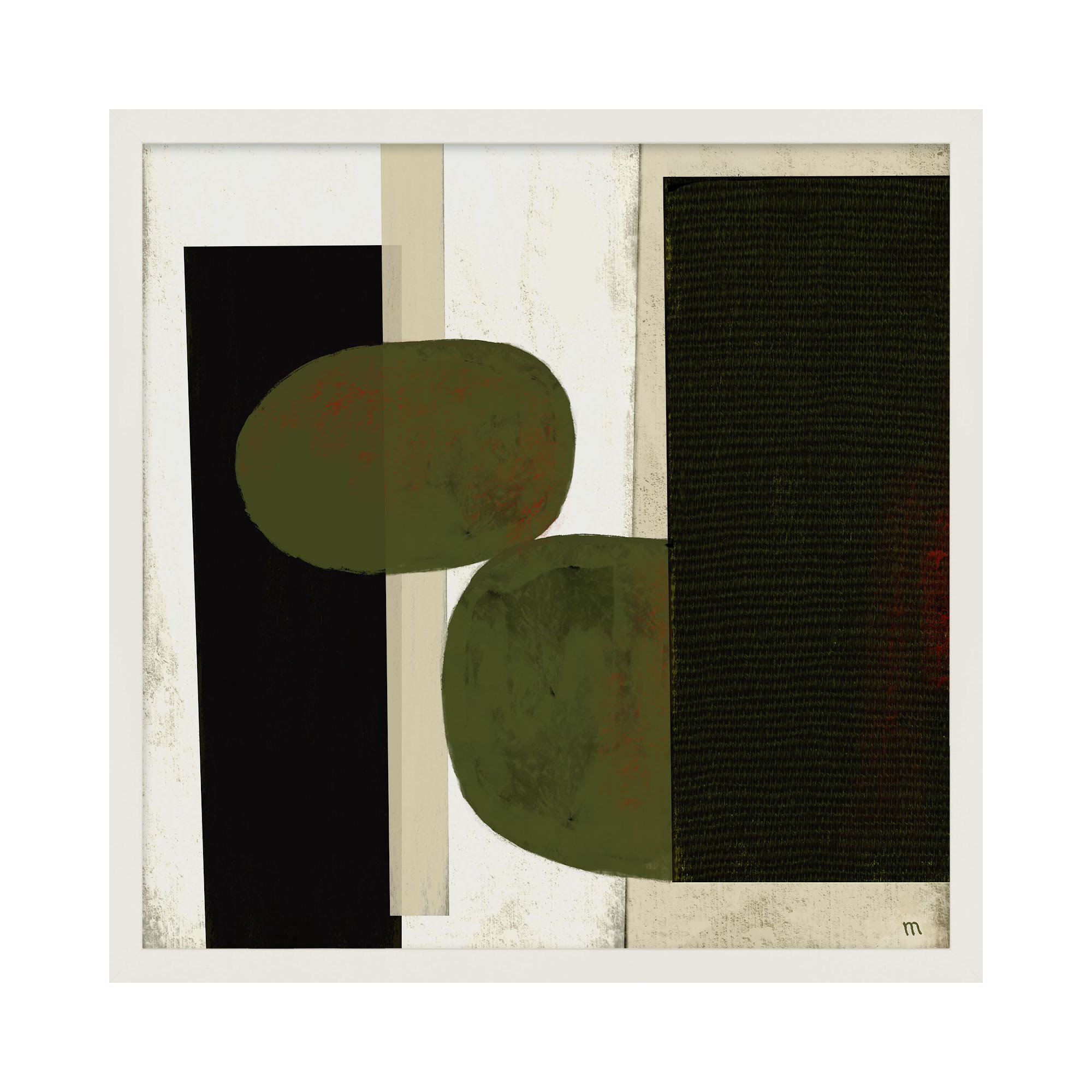 Collage 1 by StudioM, White Framed Paper, 36" H x 36" W x 1.25" D