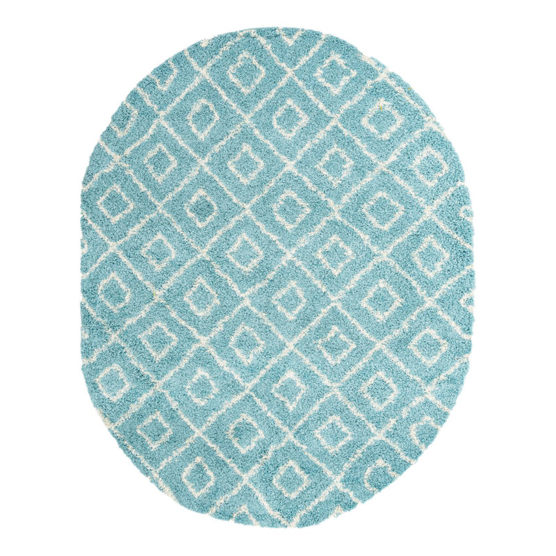 Assis Geometric Indoor Rug, Oval 7'10" x 10'