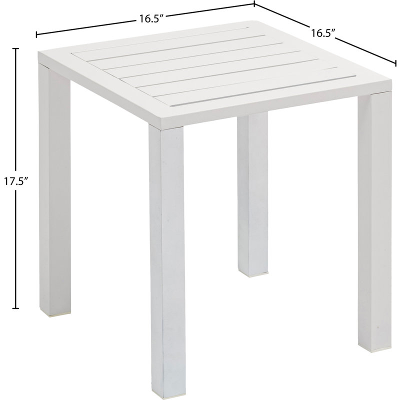 Table d'appoint en aluminium Richview, Blanc