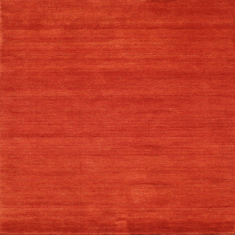 Tapis de zone rouge contemporaine, Carré 5 pi