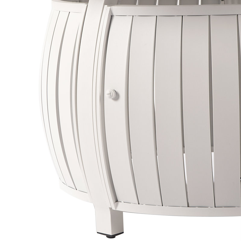 Table foyer au propane en aluminium Ceinture, Blanc