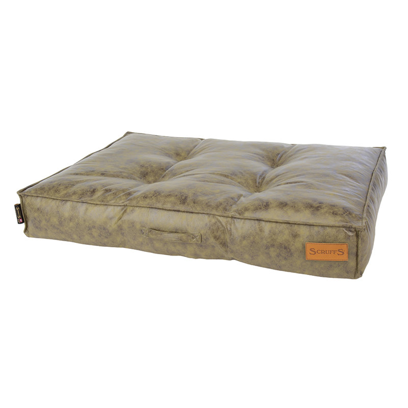 Knightsbridge 100% Polyester Pet Bed, 18cm H x 70cm W x 110cm D, Olive