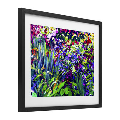 Vibrant Confetti Garden, reproduction encadrée sous verre, design par Lee Ann Zirbes