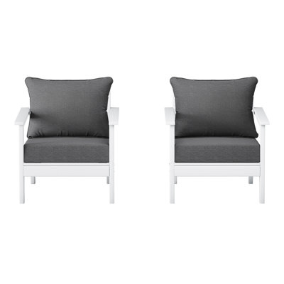 Deep Seating Chair With Cushions (Set Of 2)