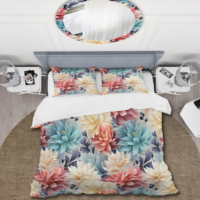 Ensemble de housse de couette Subdued Enchantment Moody, Housse de couette simple + 1 taie décorative stan
