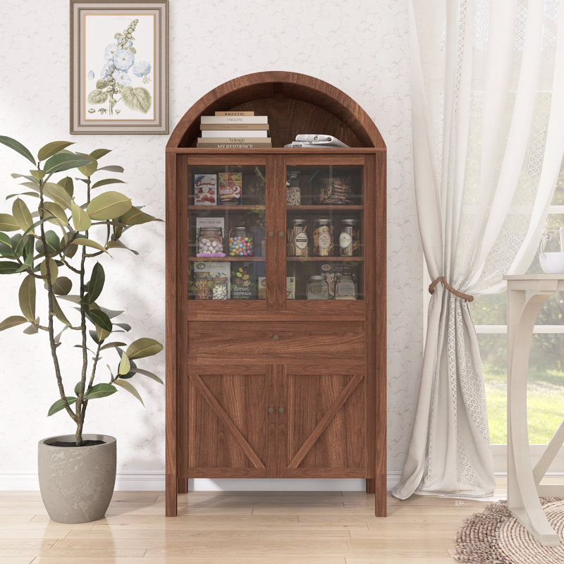 Armoire dôme avec grand espace de rangement et matériau de qualité supérieure, Brun