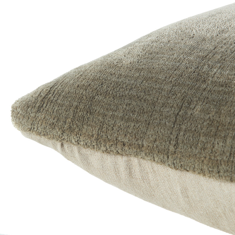 Coussin Jaipur Living Illumine, Polyester, Taupe, Carré 24 po